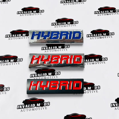HYBRID Car Exterior Sticker | Automotive Decal for Hybrid Vehicles