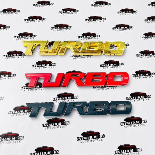 Turbo Metal Sticker Emblem | Universal Performance Car Badge