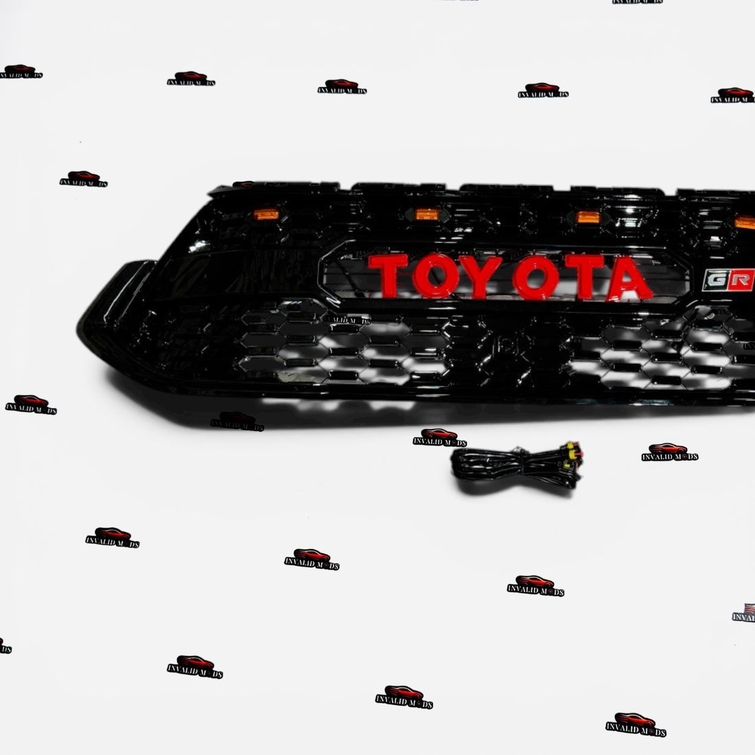 Toyota Innova Hycross GR Sport Front Grille with LED Grille Lights | Premium ABS Gloss Black Upgrade