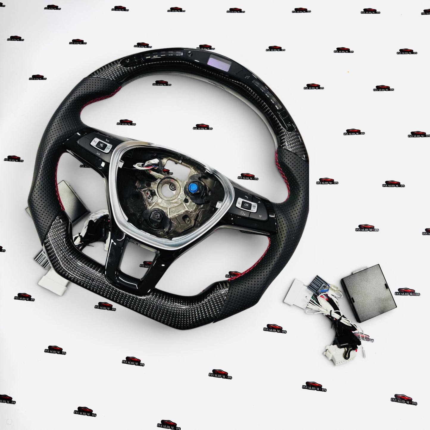 Volkswagen Polo Carbon Fiber Steering Wheel with Integrated Rev Lights | Sport Performance Upgrade
