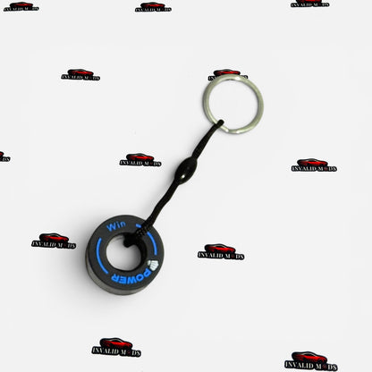 F1 Racing Tyre Design Keychain | Motorsport Style Automotive Key Holder