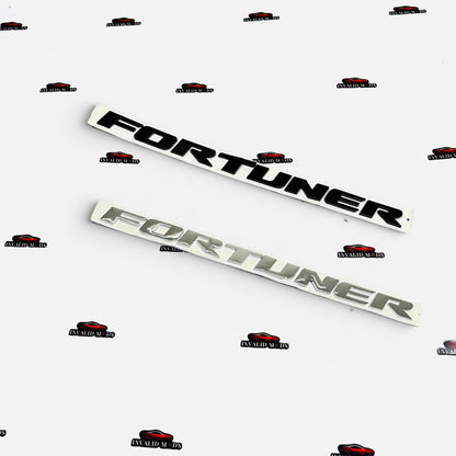 Toyota Fortuner Rear Emblem Badge | Chrome & Matte Black ABS Logo Replacement