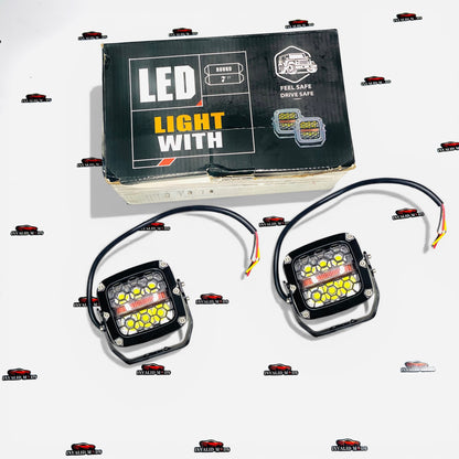 Honeycomb Auxiliary Pod Lights – Off-Road Fog & DRL Combo (Pair)