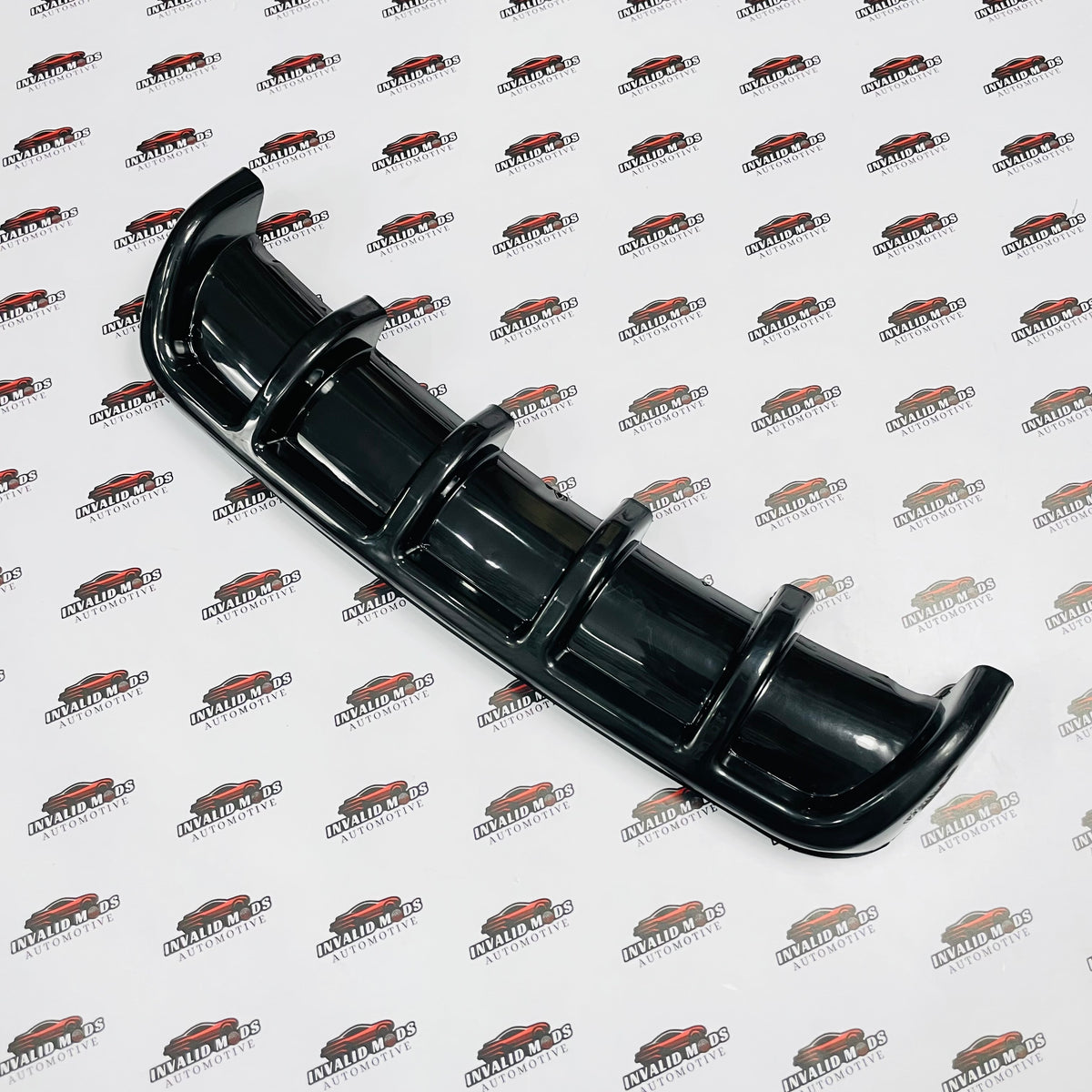 Universal 6 Fin Rear Diffuser | Gloss Black ABS Car Bumper Diffuser