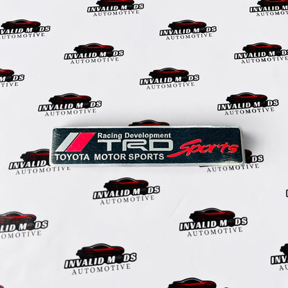 Toyota TRD Sports Rear Bumper Sticker | 3D Performance Emblem Badge