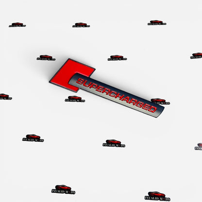 Supercharged 3D Metal Emblem Badge – Universal Car Sticker for Exterior Styling