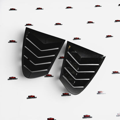BMW 5 Series F10 Side Window Louvers | Gloss Black Rear Quarter Window Covers