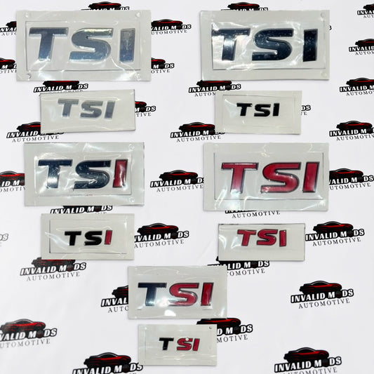 TSI Rear Emblem Sticker | OEM-Type Badge in Multiple Colour Options