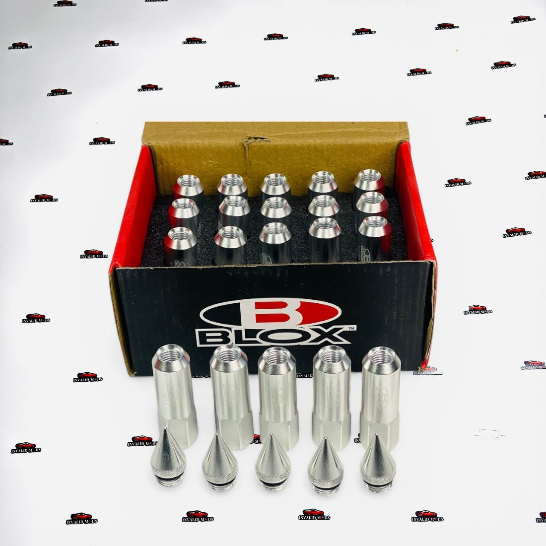 Blox Extended Aluminum Racing Wheel Lug Nuts – 20 Pcs, Universal Fit, Multiple Colors