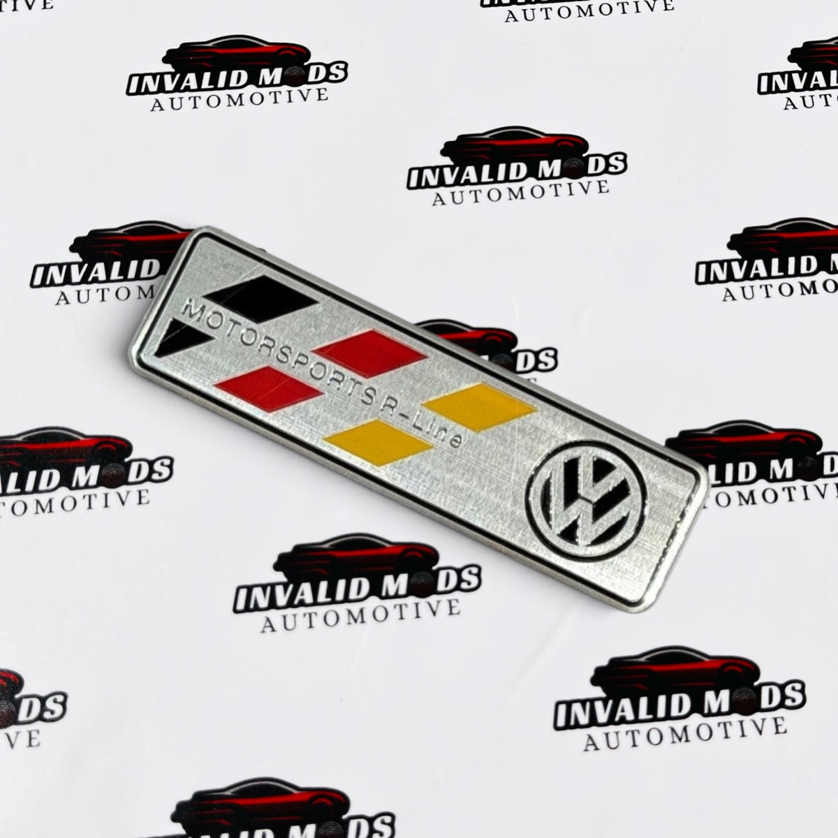 Motor Sports R-Line Sticker with German Flag | Premium Car Decal