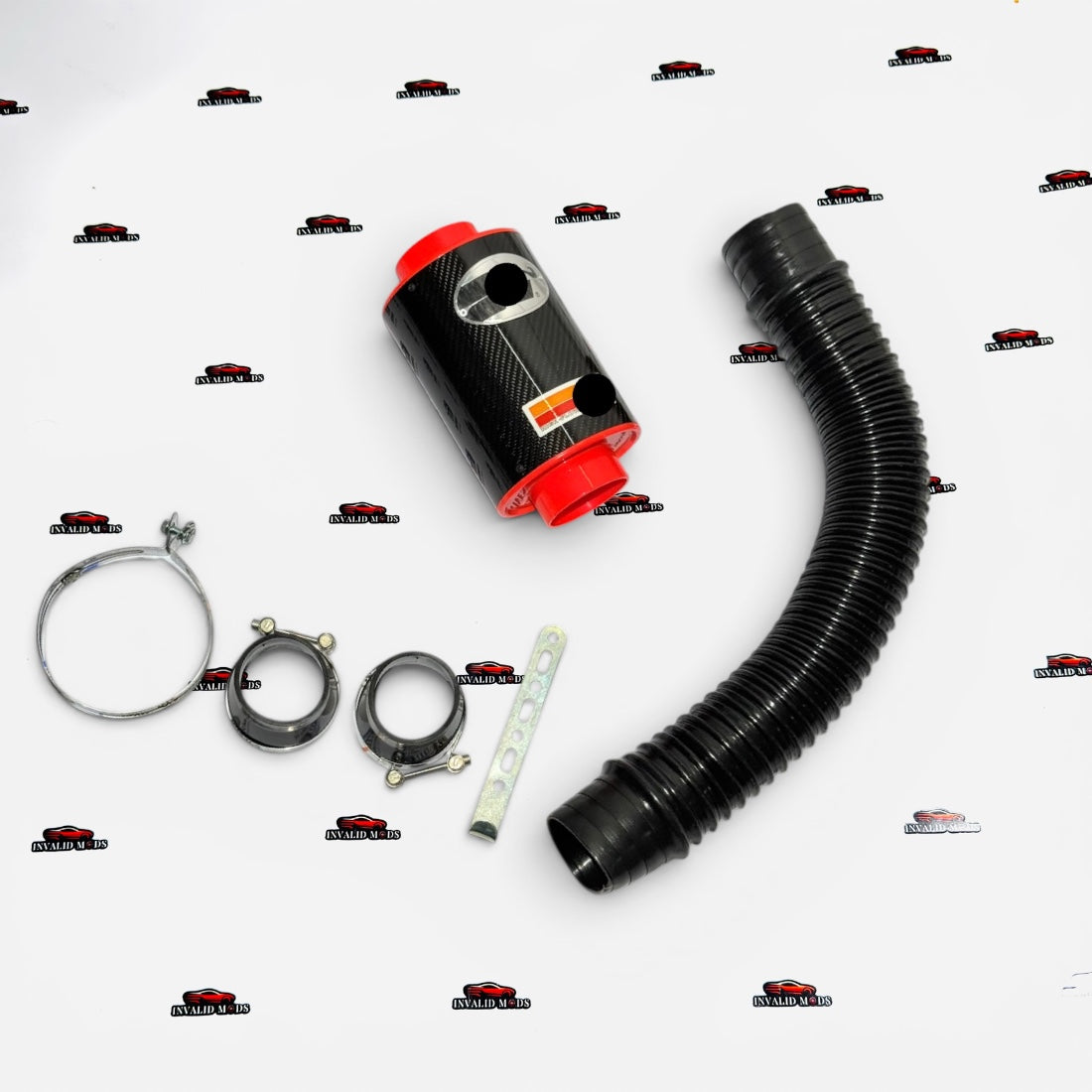 K&N Style Full Air Intake System with Carbon Finish Performance Air Filter