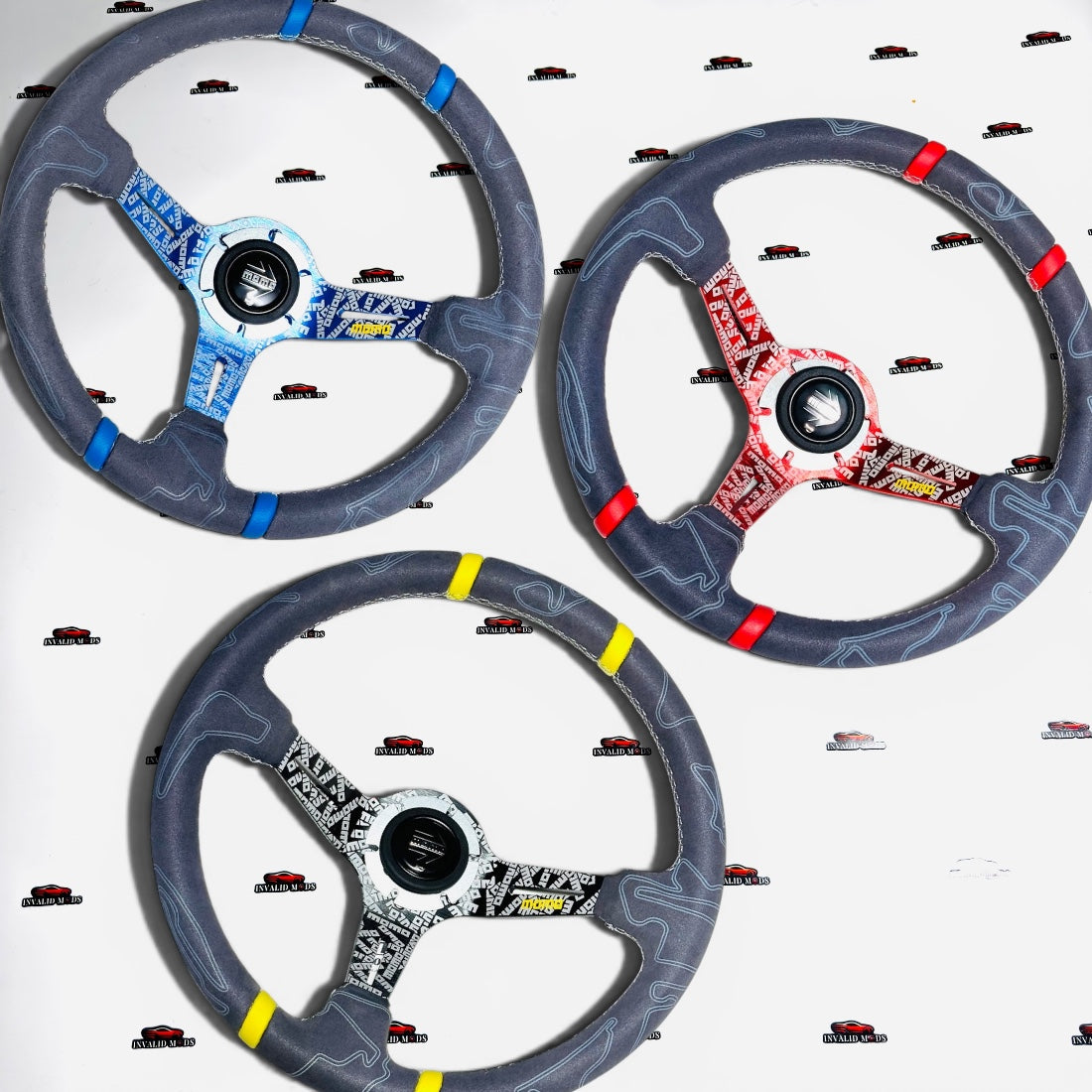 MOMO 14 Inch Alcantara Steering Wheel | Universal Racing Sport Grip 350mm