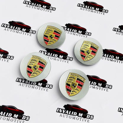 Porsche Wheel Center Caps | OEM-Style & Black Premium Set of 4