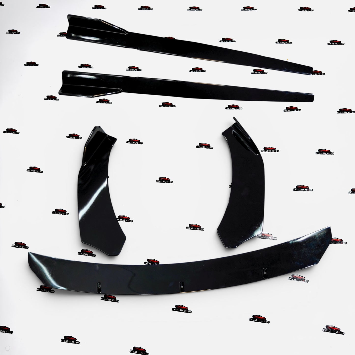 Universal 5-Piece Front Splitter Kit | Imported Aerodynamic Body Styling Upgrade