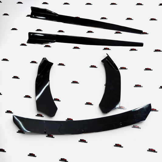 Universal 5-Piece Front Splitter Kit | Imported Aerodynamic Body Styling Upgrade
