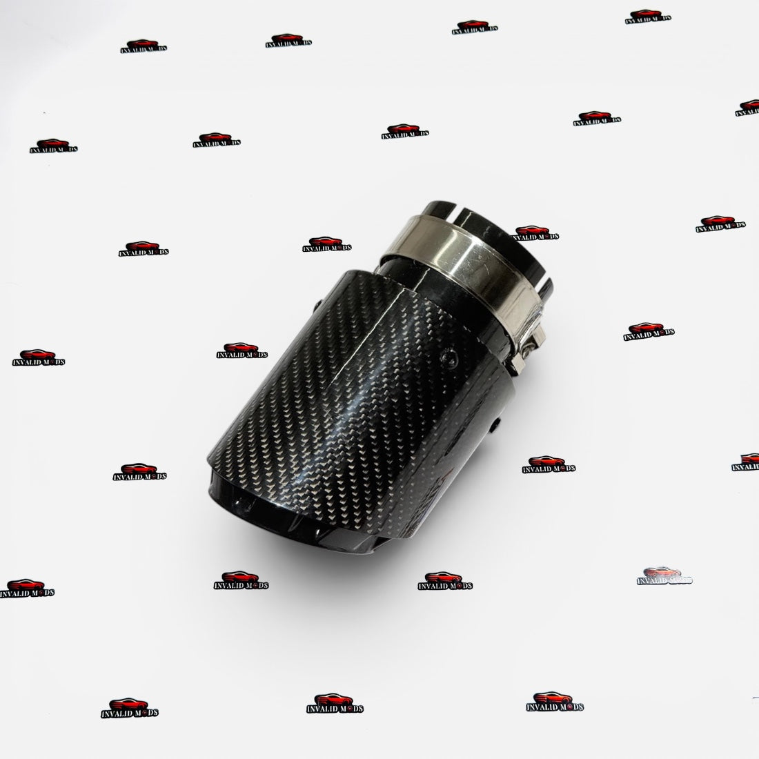 Porsche Style Single Exhaust Tip | Glossy Carbon Finish