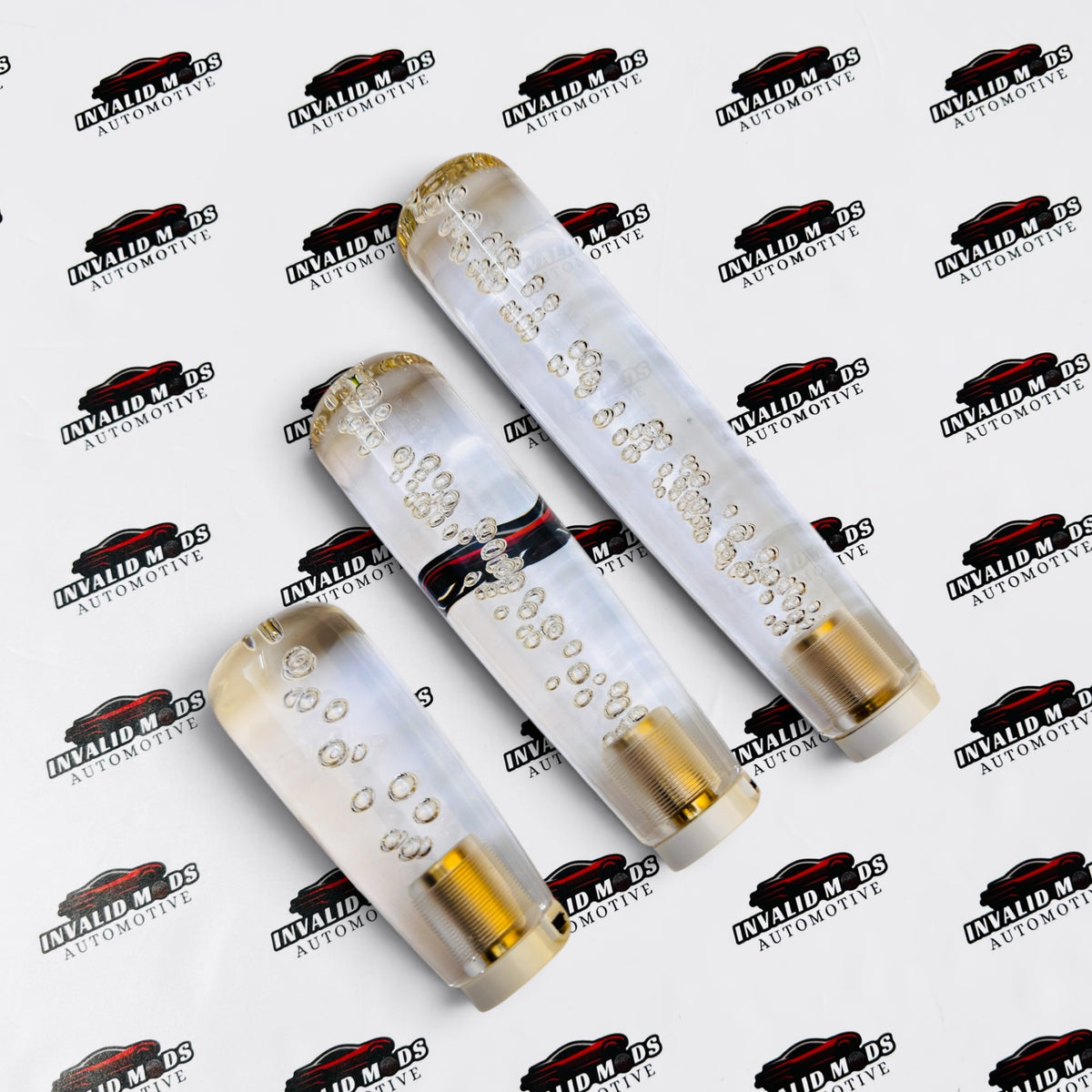 LED Crystal Bubble Gear Shift Knob | Clear Effect | Universal Interior Upgrade