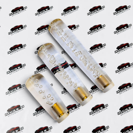 LED Crystal Bubble Gear Shift Knob | Clear Effect | Universal Interior Upgrade