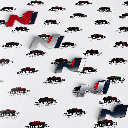 N Line 3D Metal Sticker | Universal Aftermarket Car Emblem Badge