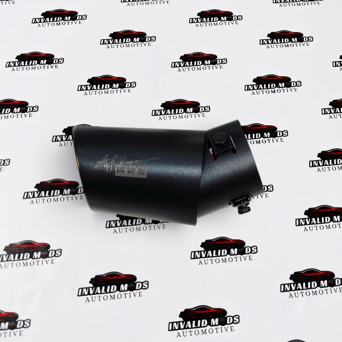 HKS Style Single Exhaust Tip with 2.4-Inch Bent Inlet | Universal Car Exhaust Tip