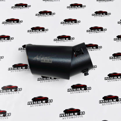 HKS Style Single Exhaust Tip with 2.4-Inch Bent Inlet | Universal Car Exhaust Tip