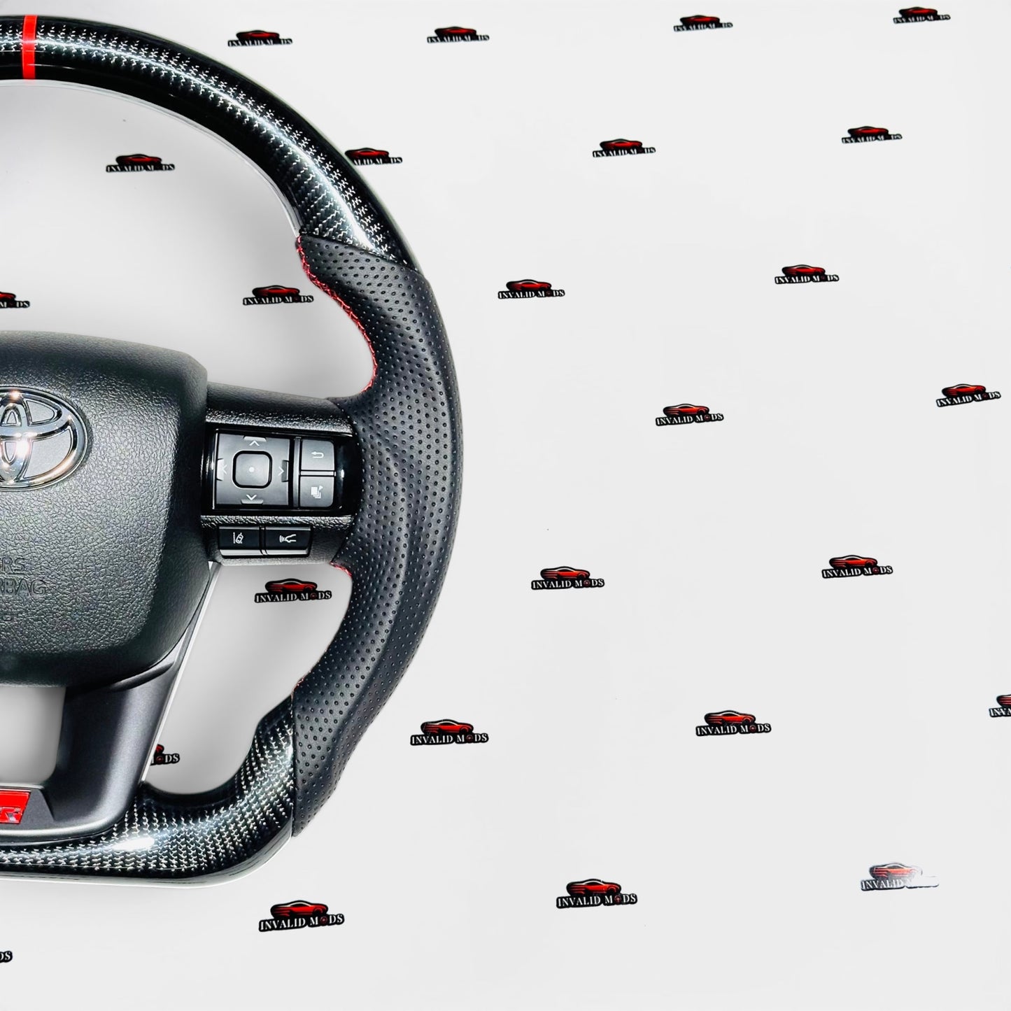 Toyota Fortuner GR Sport Style Steering Wheel – Carbon Fiber Finish | Premium Aftermarket Upgrade