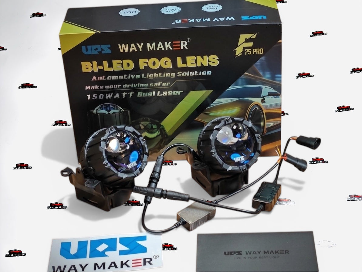 UPS Way Maker F75 Pro 3-Inch Bi-LED Tri color Projector Fog Lamp – Universal Aftermarket Upgrade
