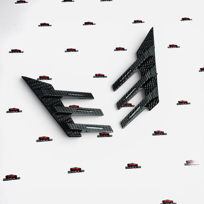 Universal Rear Windshield Spoiler Fins | Roof Window Air Splitters in Multiple Colors