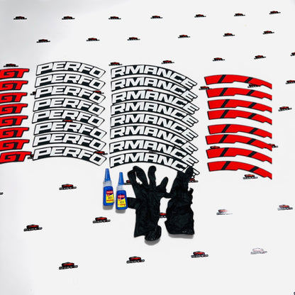 Car Tyre Stickers (Set of 8 for 4 Tyres)