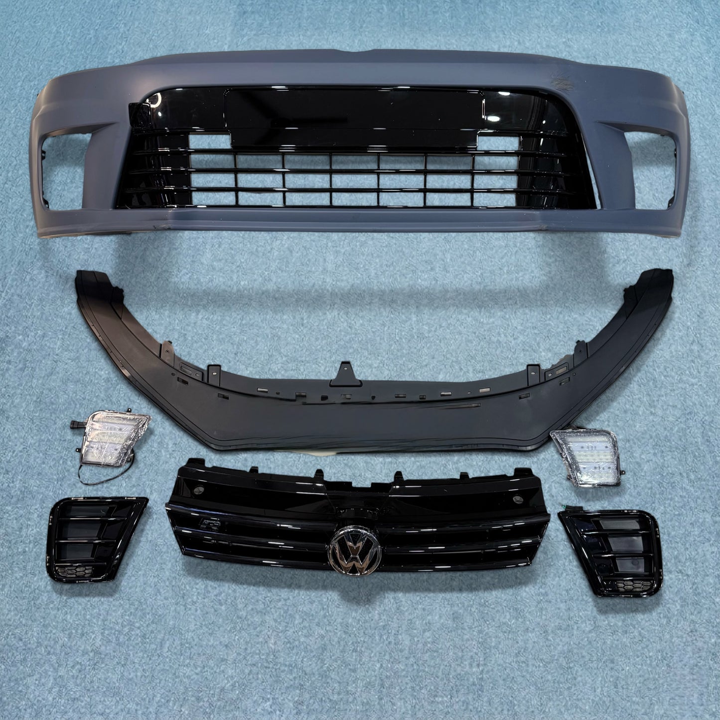 Volkswagen Polo & Vento WRC Style Front Bumper Kit with DRL Lights | Aftermarket Upgrade