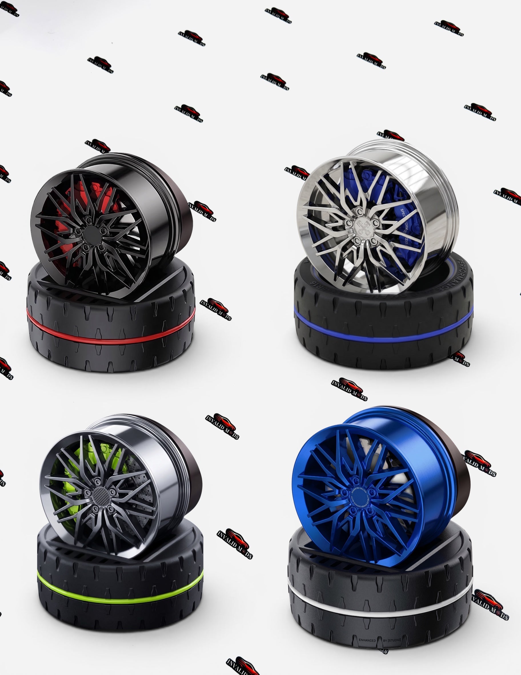 Solar Alloy Wheel Car Air Freshener | Rotating Dashboard Perfume Diffuser