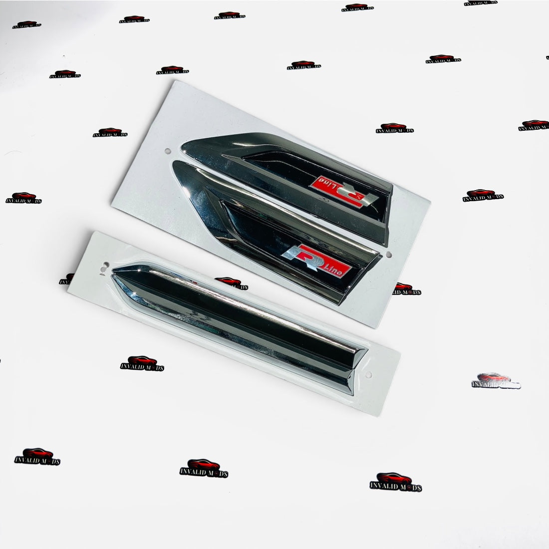 VW Polo R-Line Fender Emblem Kit Set of 2 | OEM-Style Side Badges in Multiple Colors