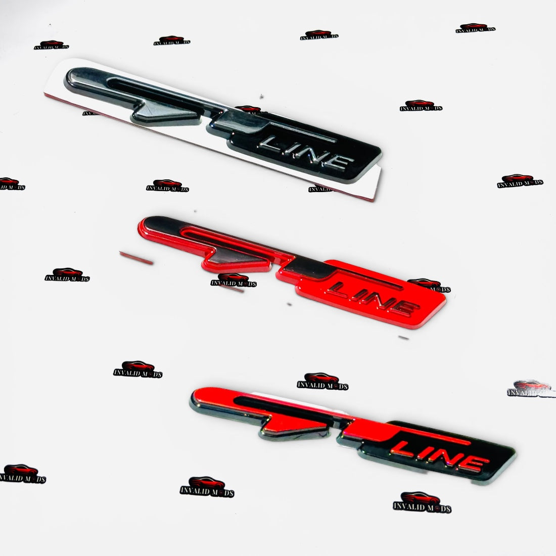 GT Line 3D Metal Sticker – Universal Car Emblem Badge