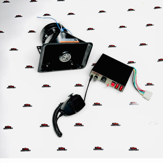 Premium Loud Horn System with Amplifier, Siren & Microphone – High-Power Vehicle PA System