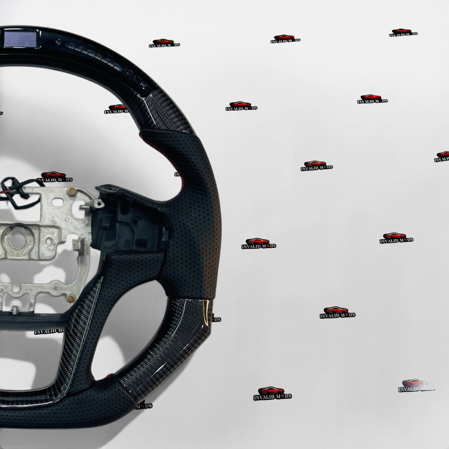 Mahindra Thar Carbon Fiber Steering Wheel with REV Lights – Universal Aftermarket Sport Steering Upgrade