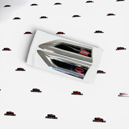 R Logo Fender Emblems Set of 2 | Premium OEM-Style Side Badges