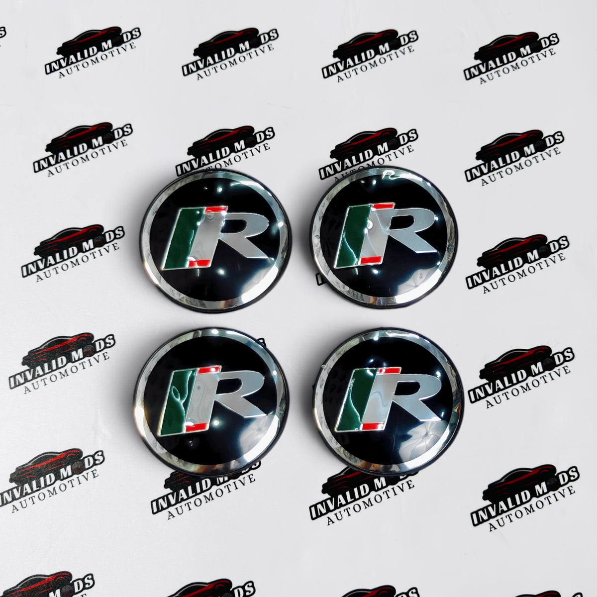 Volkswagen R-Line Wheel Center Caps – Outer Diameter (56mm & 59mm) | Set of 4