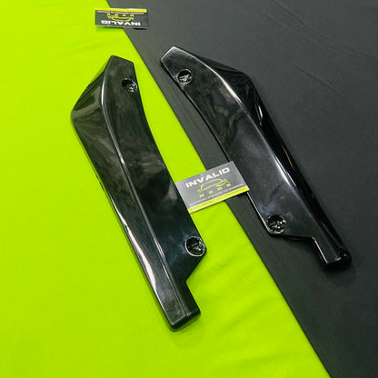 Universal 4 Pc Rear Diffuser | Gloss Black | ABS