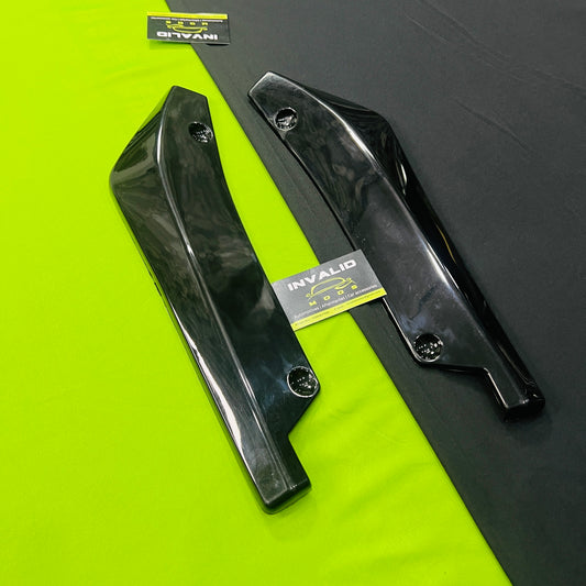 Universal 4 Pc Rear Diffuser | Gloss Black | ABS
