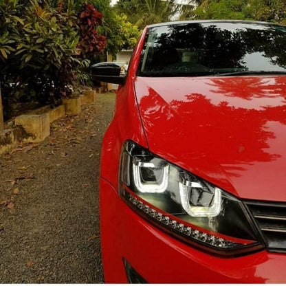 Volkswagen Polo UU Style Red Line Projector Headlights – Aftermarket LED Headlamp Upgrade