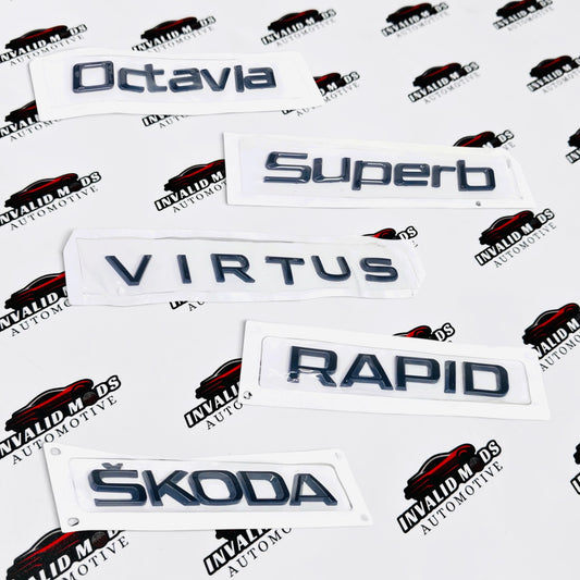 3D Car Emblems for Skoda Octavia, Superb, Rapid & VW Virtus – Premium Aftermarket Badges