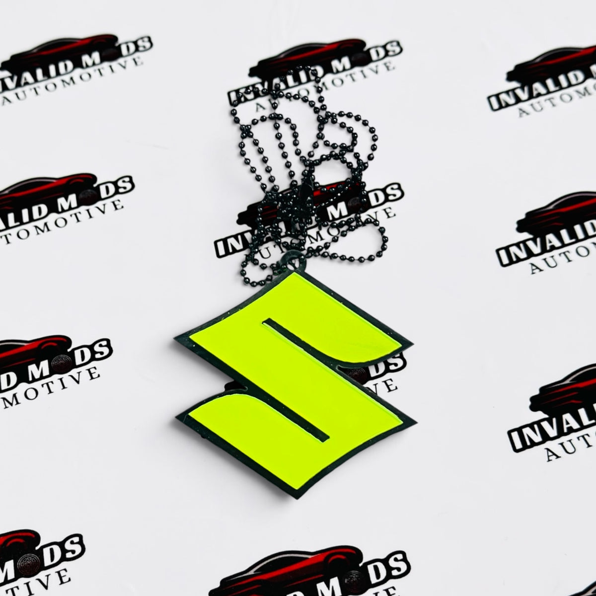 Neon Fluorescent Car Mirror Hanging for All Cars – Stylish Car Interior Accessory