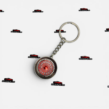 Alloy Wheel Rim Keychain | Premium Metal Automotive Keyring