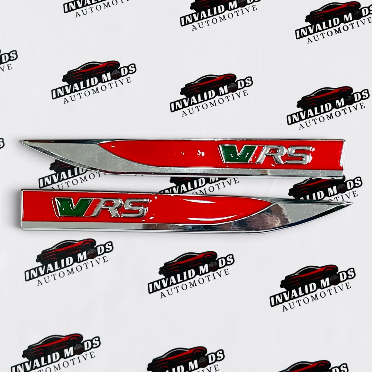 Skoda VRS Side Fender Emblems | Premium Metallic Finish | Set of 2