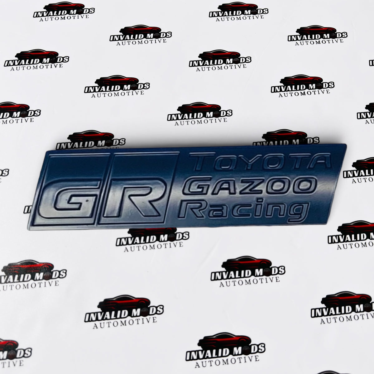 GR Steering Metal Sticker (Long) – Universal Car Emblem Badge