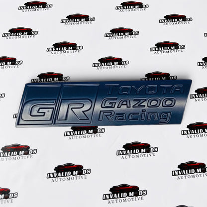GR Steering Metal Sticker (Long) – Universal Car Emblem Badge