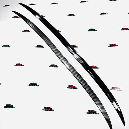 Universal Rear Spoiler Lip 1.38m | Black & Carbon Fiber Look Boot Lip