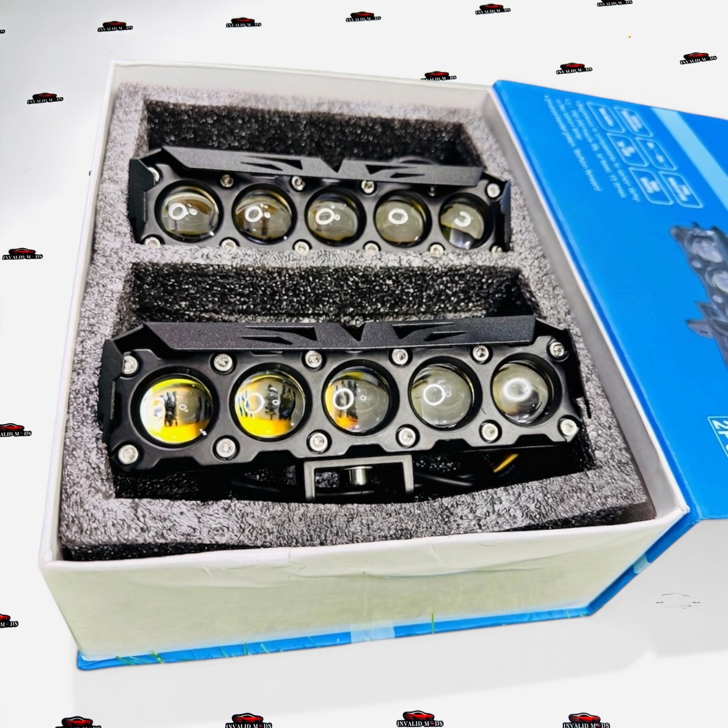 HJG 5 Lens Auxiliary Lights 150W | High Power LED Driving Fog Lights for Cars & Bikes