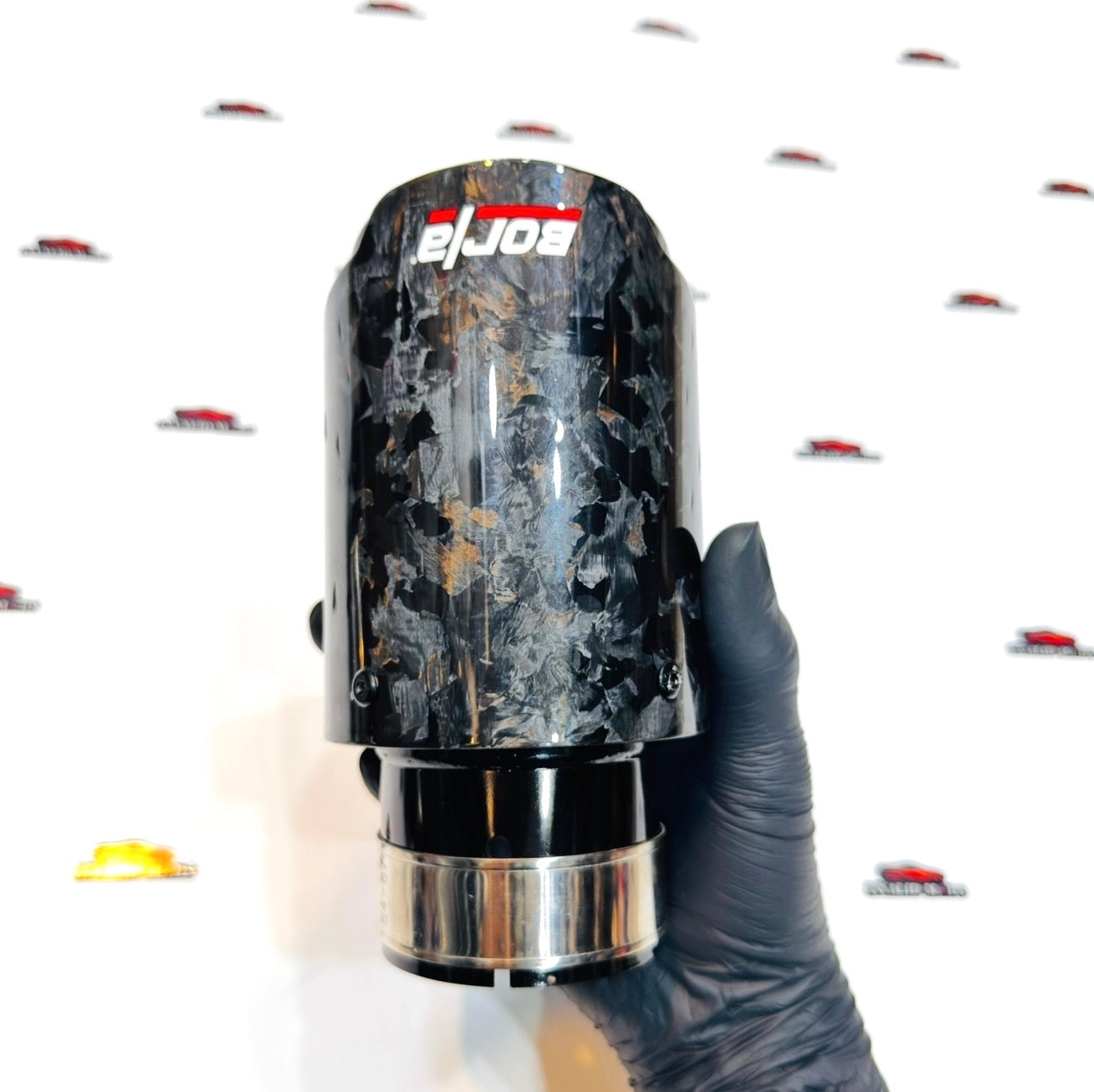 Akrapovic Single Exhaust Tip – Black Forged Carbon Finish