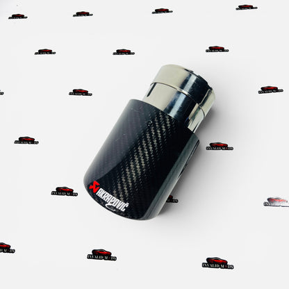 Akrapovic Exhaust Tip | Gloss Carbon Round Single Tip
